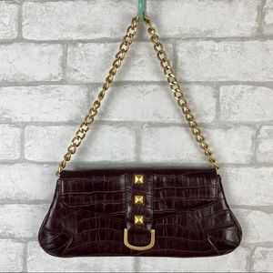 New York & Co Crocodile Brown Shoulder Bag Purse